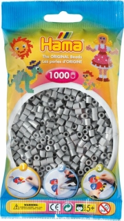 Hama® Bügelperlen Perlen, grau, 1.000 Stück