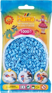 Hama® Bügelperlen Midi - Pastell Blau 1000 Perlen
