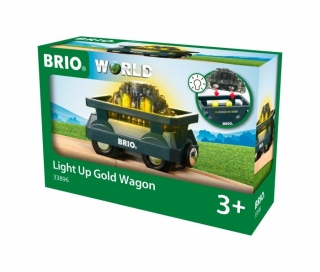 BRIO 63389600 Goldwaggon mit Licht
