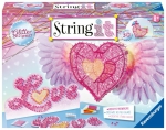 Ravensburger 18065 String it Maxi: 3D Heart, String Art Bastelset für Kinder ab 8 Jahren, Kreative Fadenbilder basteln, mit Glitter-Effekt