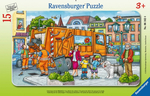 Ravensburger 06162 Puzzle: Unterwegs mit der Müllabfuhr, 15 Teile