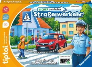 Ravensburger tiptoi Spiel 00173 - Sicher im Straßenverkehr - Lernspiel ab 4 Jahren, lehrreiches Verkehrsspiel für Jung