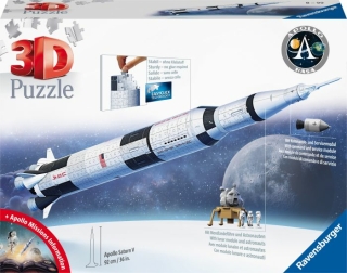 Ravensburger 3D Puzzle 11545 - Apollo Saturn V Rakete - 440 Puzzleteile - Für alle Weltraum Fans ab 8 Jahren