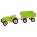 GoKi Traktor grün mit Anhänger