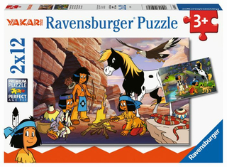 Ravensburger 05069 Puzzle Unterwegs mit Yakari 2x12 Teile