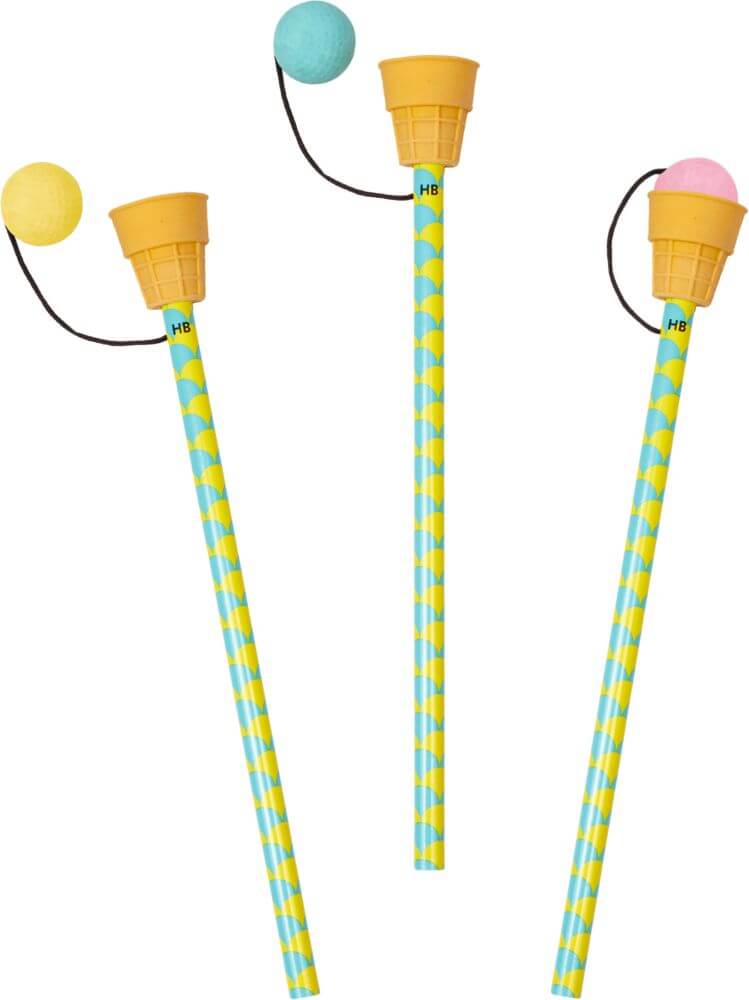 Bleistift mit Radier-Topper Bunte Geschenke, sortiert (1Stück) Bleistift mit Radier-Topper Bunte Geschenke, sortiert (1Stück)