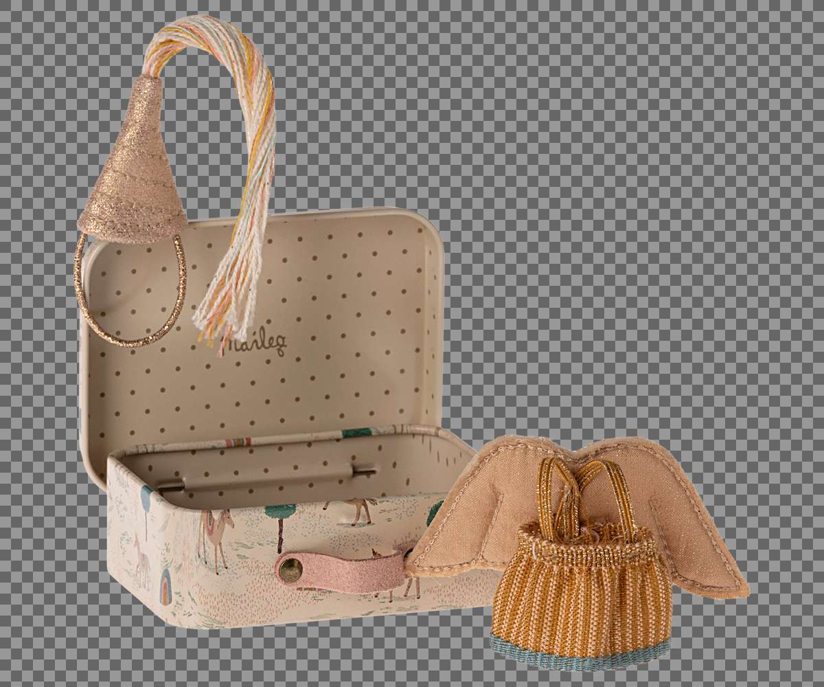 Maileg Fairy clothes in suitcase, Little sister mouse