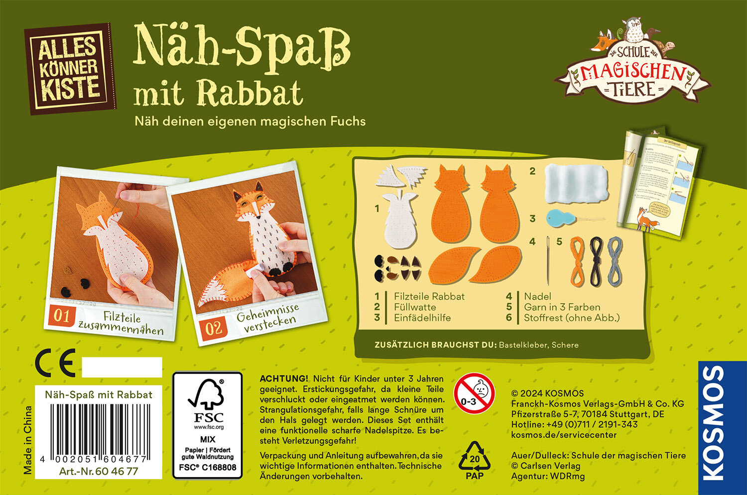 Schule der magischen Tiere Nähspaß mit Rabbat