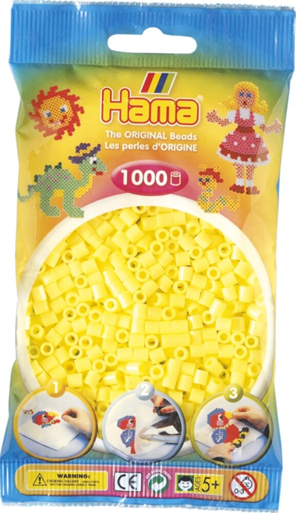 Hama® Bügelperlen Midi - Pastell Gelb 1000 Perlen