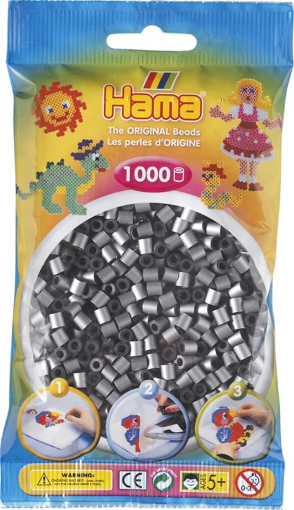 Hama® Bügelperlen Midi - Silber 1000 Perlen Hama® Bügelperlen Midi - Silber 1000 Perlen