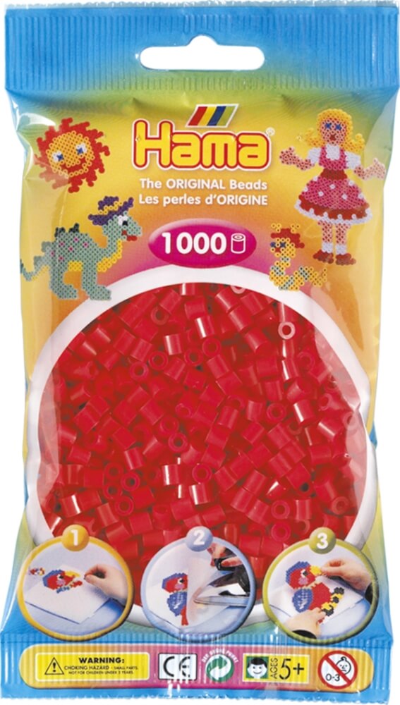 Hama® Bügelperlen Perlen, rot, 1.000 Stück