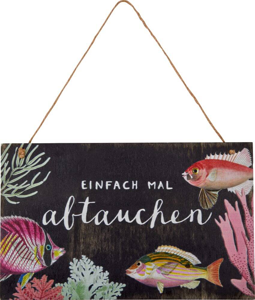 Holzschild - Einfach mal abtauchen I love my Ocean