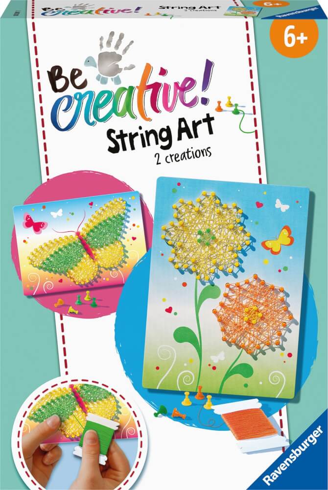 Ravensburger 18241 String Arti Butterflies – Kreative Fadenbilder mit Schmetterling und Blüten, für Kinder ab 6 Jahren Ravensburger 18241 String Arti Butterflies – Kreative Fadenbilder mit Schmetterling und Blüten, für Kinder ab 6 Jahren