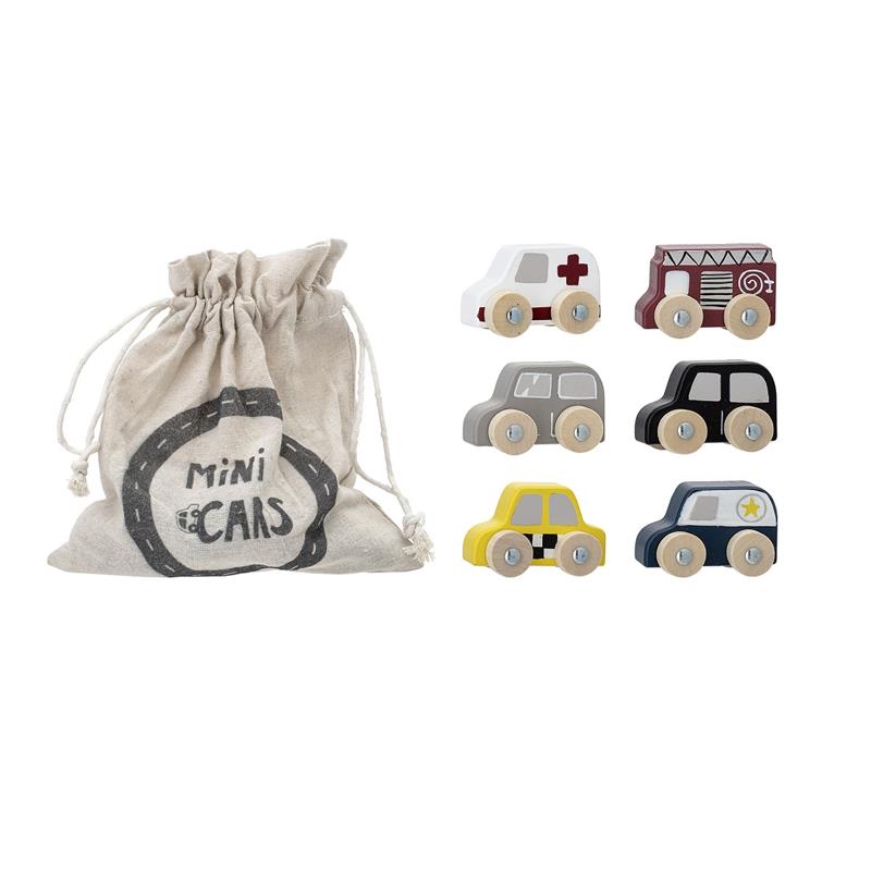Bloomingville MINI Spielzeugautos 6er Set im Beutel Bloomingville MINI Spielzeugautos 6er Set im Beutel