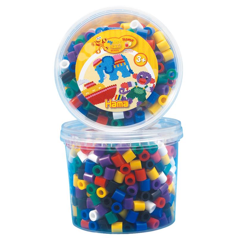 Hama® Bügelperlen Maxi - Dose Vollton Mix 600 Perlen (7 Farben) Hama® Bügelperlen Maxi - Dose Vollton Mix 600 Perlen (7 Farben)
