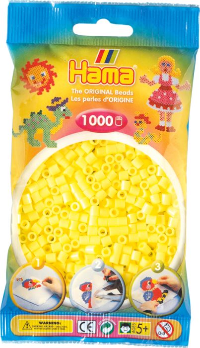 Hama® Bügelperlen Midi - Pastell Gelb 1000 Perlen