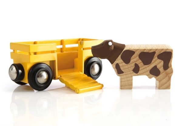 Ravensburger 63340600 Tierwagen mit Kuh RW Rolling Stock Ravensburger 63340600 Tierwagen mit Kuh RW Rolling Stock