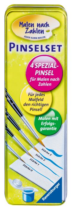 Ravensburger Malen nach Zahlen 29099 - Pinselset – Kinder ab 7 Jahren und Erwachsene