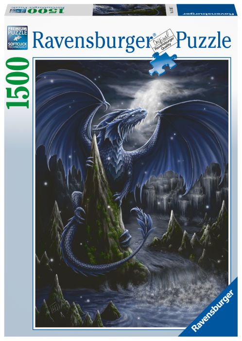 Ravensburger Puzzle 17105 - Der Schwarzblaue Drache - 1500 Teile Puzzle für Erwachsene und Kinder ab 14 Jahren - Fanta Ravensburger Puzzle 17105 - Der Schwarzblaue Drache - 1500 Teile Puzzle für Erwachsene und Kinder ab 14 Jahren - Fanta