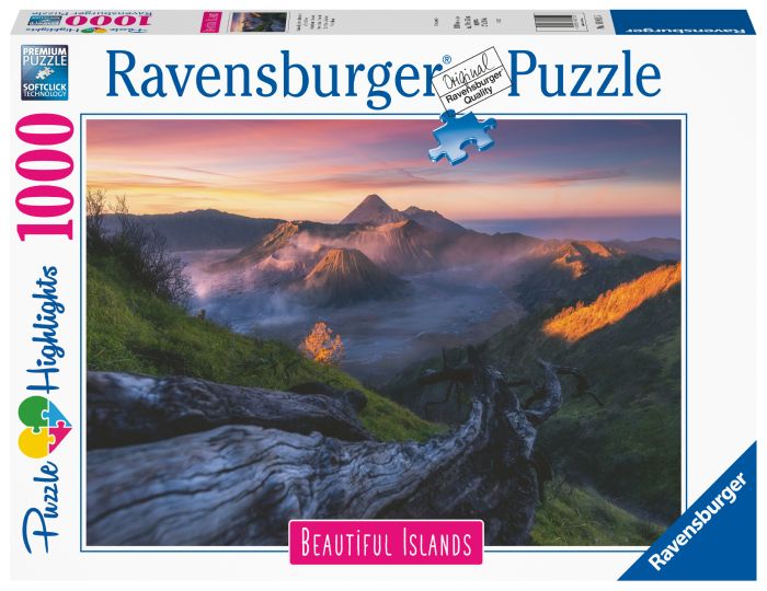 Ravensburger Puzzle Beautiful Islands 16911 - Stratovulkan Bromo, Indonesien# - 1000 Teile Puzzle für Erwachsene und K