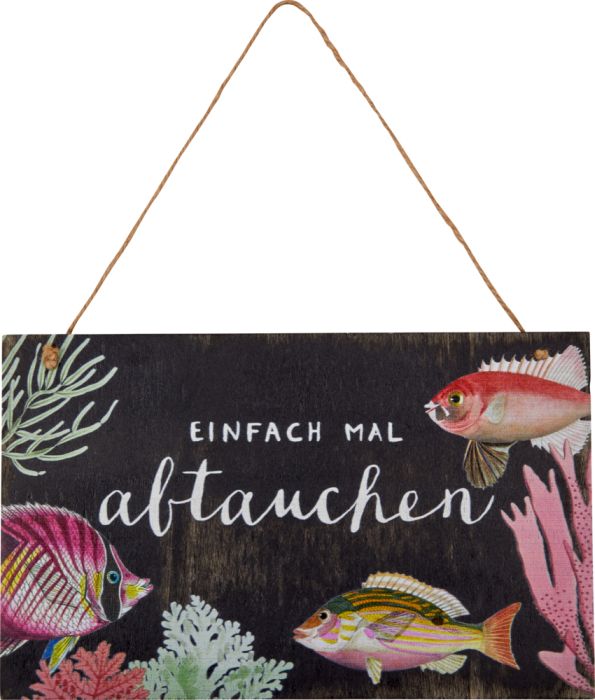 Holzschild - Einfach mal abtauchen I love my Ocean