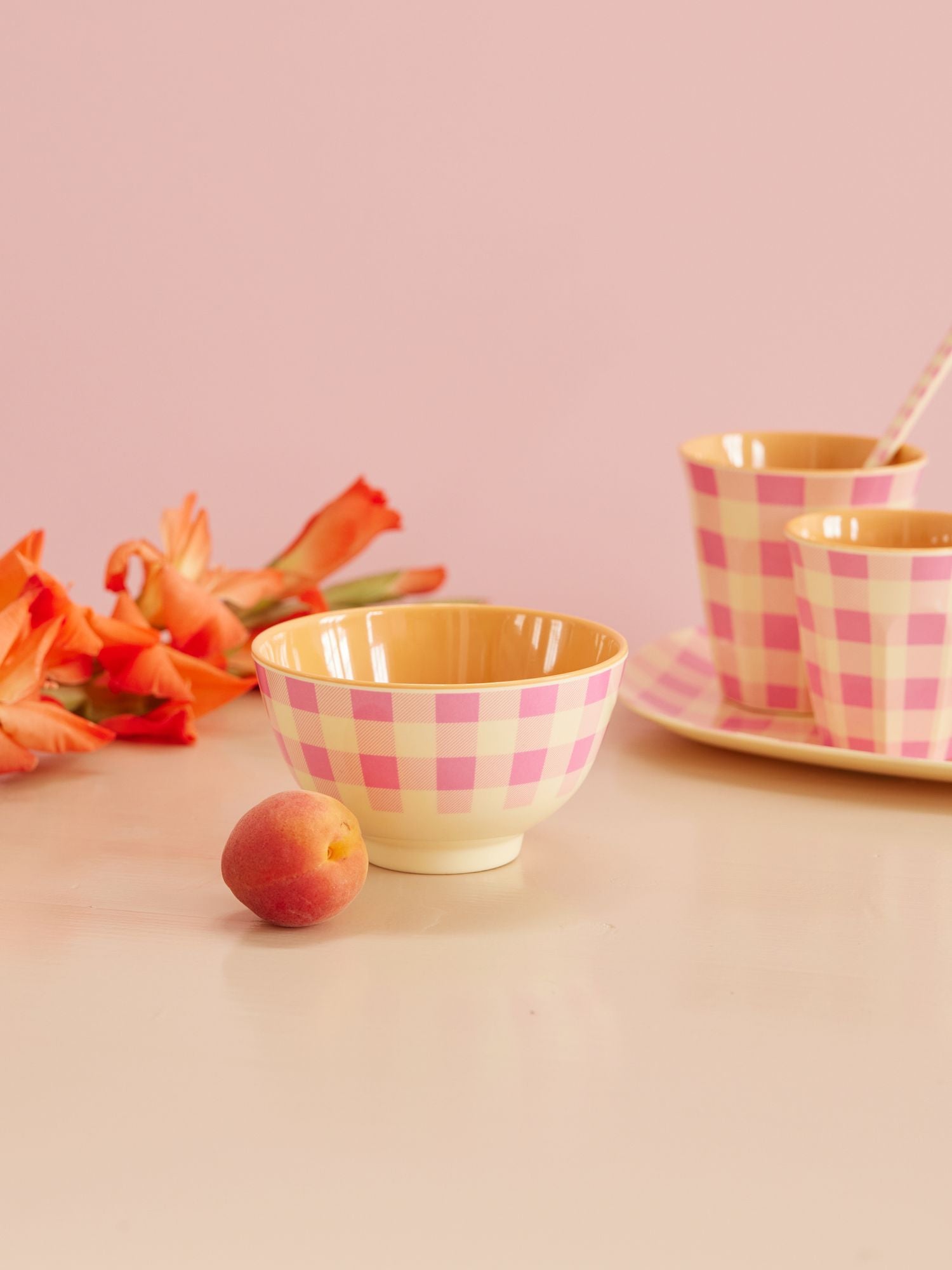 Rice Kleine Schüssel - Pink - Check It Out Print