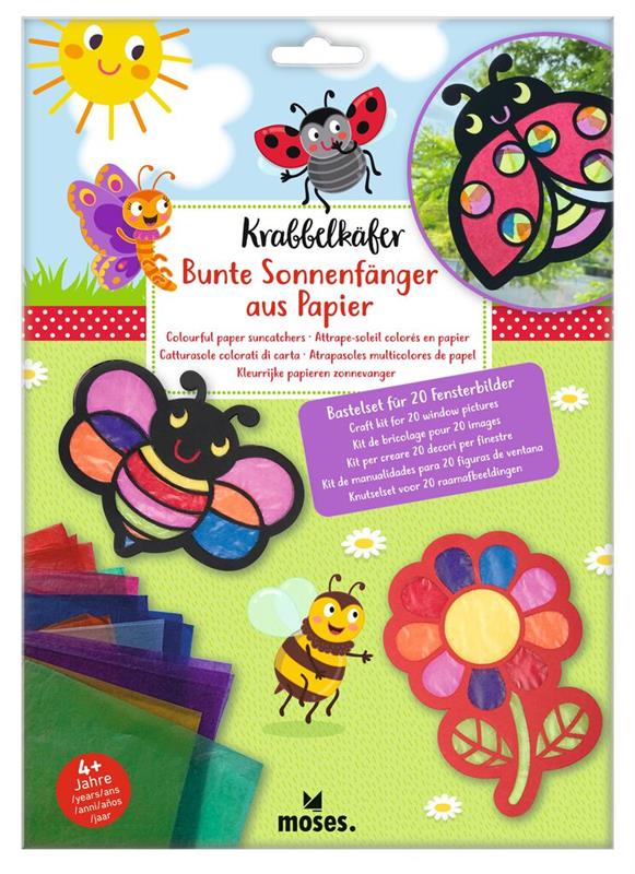 Krabbelkäfer Bunte Sonnenfänger aus Papier - Bastelset für 20 Fensterbilder Krabbelkäfer Bunte Sonnenfänger aus Papier - Bastelset für 20 Fensterbilder