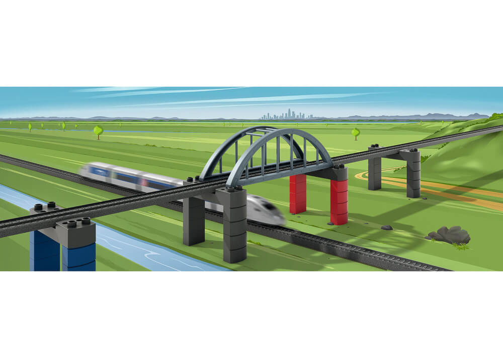 Märklin 72218 H0 Märklin my World - Bausteinset Hochbahn-Brücke Märklin 72218 H0 Märklin my World - Bausteinset Hochbahn-Brücke