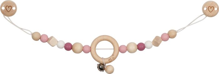Kinderwagenkette Herz mit Clips
