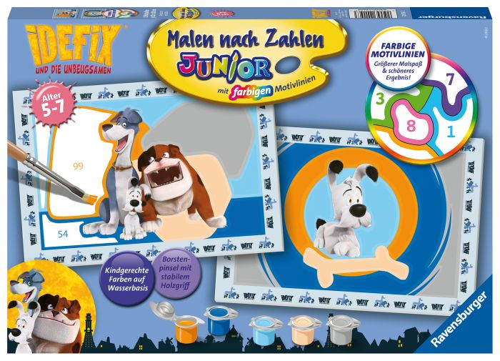 Ravensburger Malen nach Zahlen 20156 – Abenteuer mit Idefix – Kinder 5-7 Jahren
