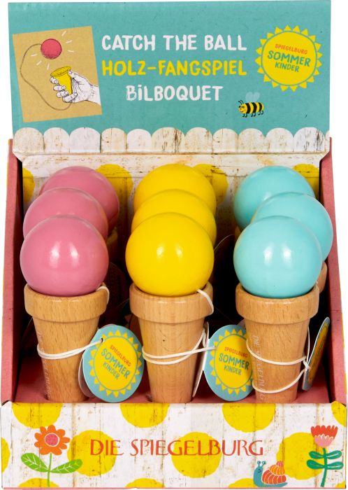 Holz-Fangspiel Eistüte - Spiegelburg Sommerkinder, sortiert (1 Stück)