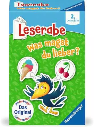 Ravensburger 23497 - Leserabe - Was magst du lieber? - Kartenspiel zum Lesen lernen mit Spaß - 2. Klasse, für Kinder a